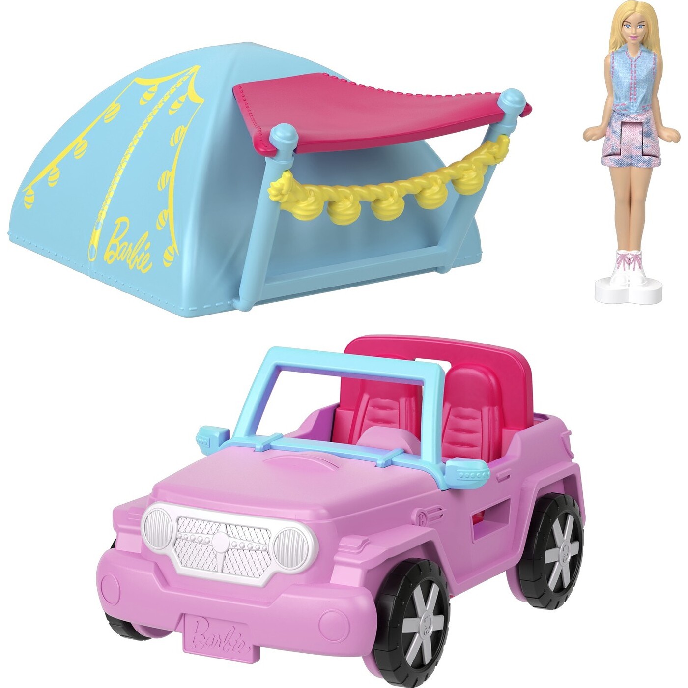Mattel Barbie Barbieland Κούκλα Και Όχημα - Jeep And Tent (HYF38/HYF43)
