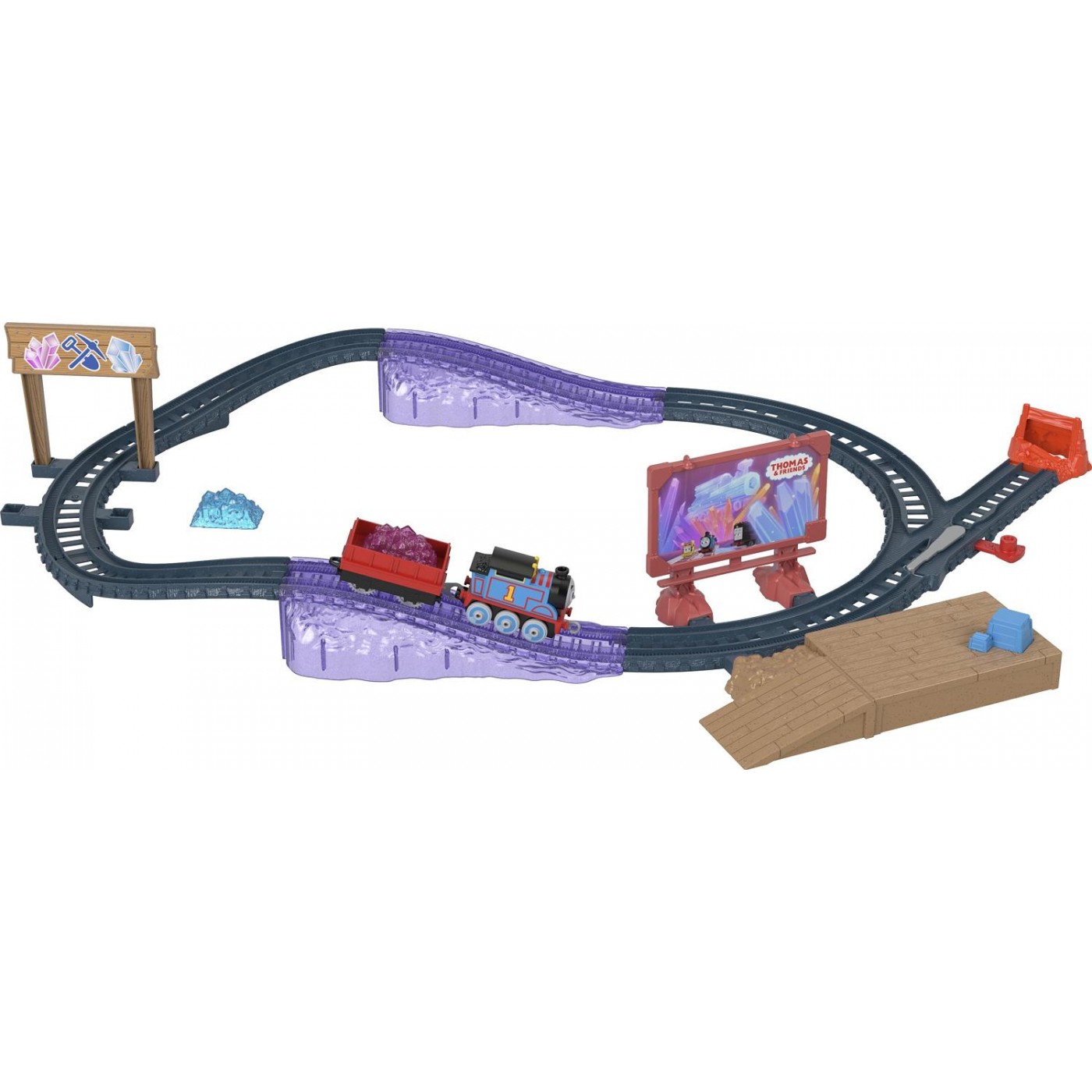 Mattel Thomas The Train Thomas & Friends Αγαπημένες Διαδρομές Crystal Mines Thomas (HGY82/HGY83)