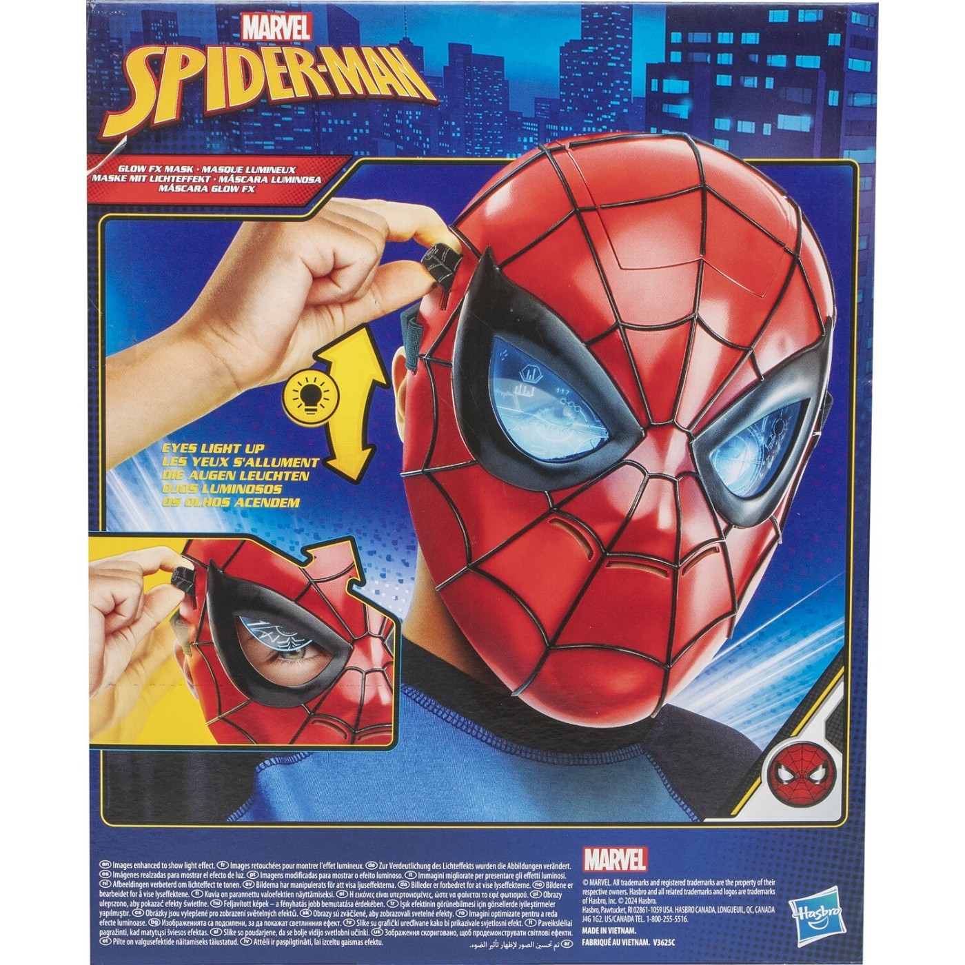 Hasbro Spiderman Marvel Spider-Man Glow FX Μάσκα, Light-Up Role Play (F8839)