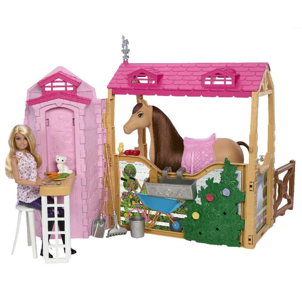 Barbie Mysteries The Great Horse Chase Σετ Παιχνιδιού Στάβλος (HXJ44)