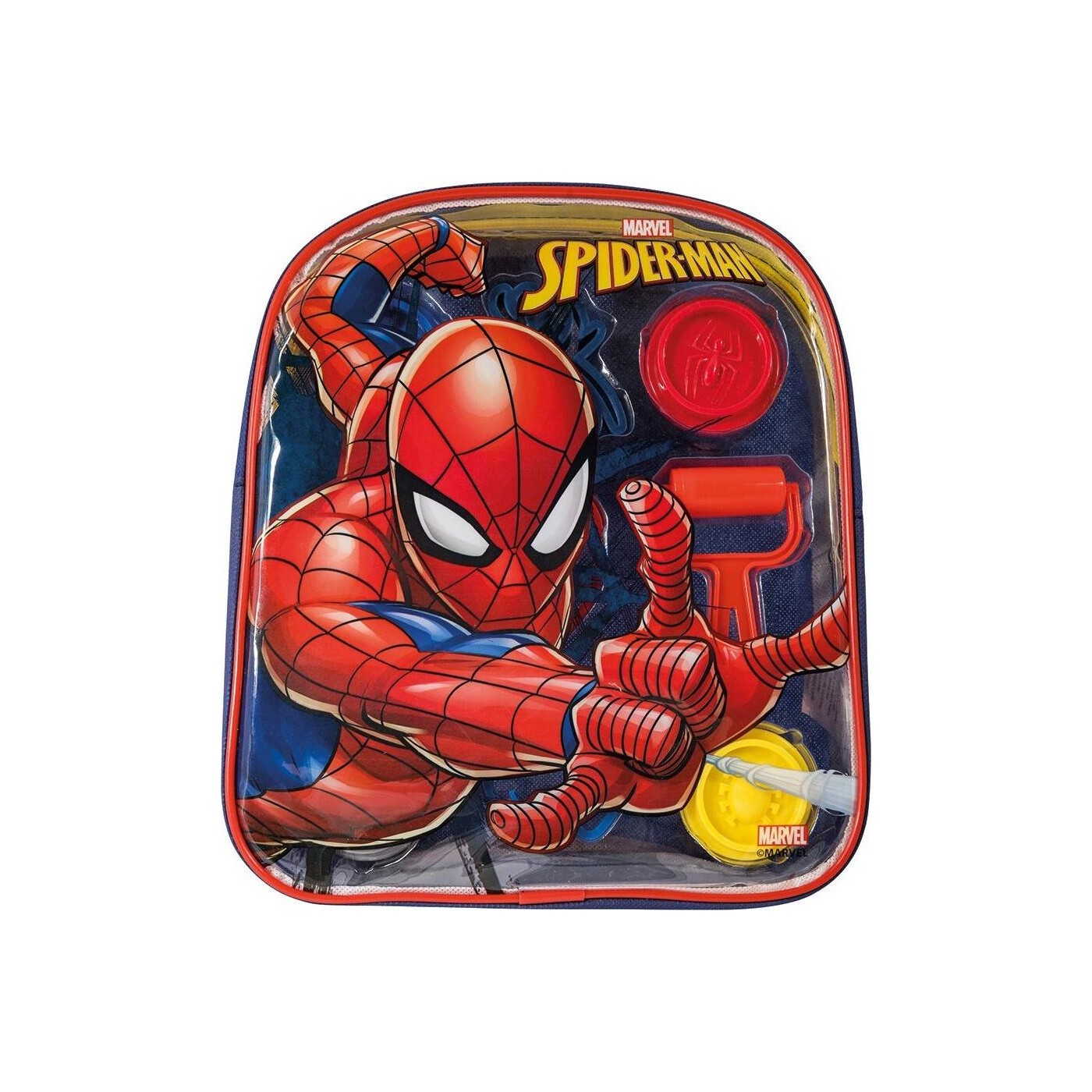As Company Πλαστελίνη Marvel Spiderman Τσάντα Πλάτης Με 4 Βαζάκια - Καπάκια Καλουπάκια Και 5 Εργαλεία 200Gr (1045-03601)