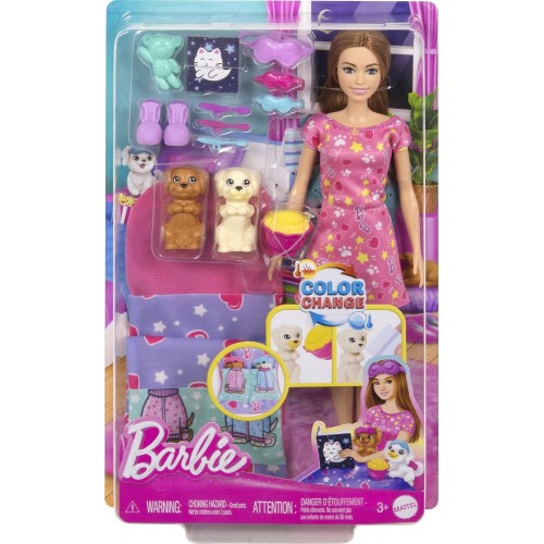 Barbie Puppy Pijama Party Sleepover με κουταβάκια (HXN01)