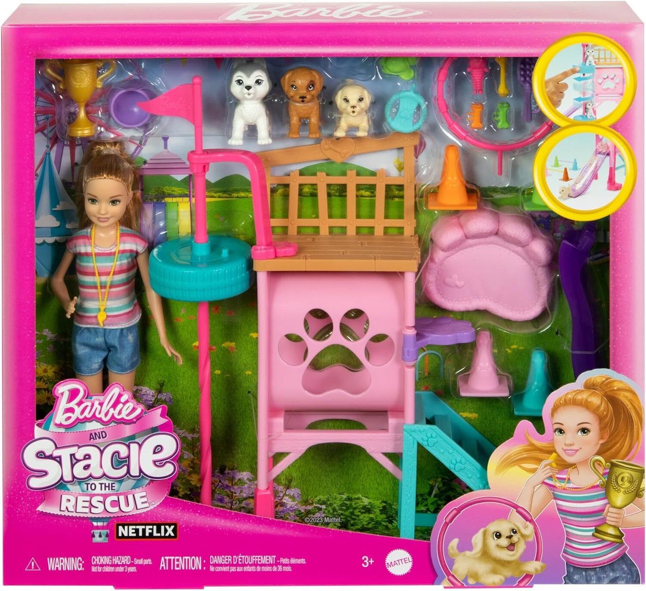 Barbie Stacie Στη Διάσωση Και Εκπαίδευση Κουταβιών (HRM10)
