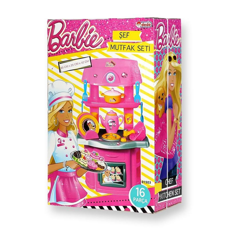 Dede Κουζίνα Barbie Chef Με 16 Αξεσουάρ (01503)