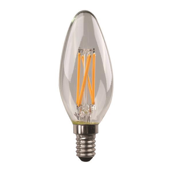 Eurolamp Λάμπα Κερί Crossed Filament 4.5W E14 4000K 220-240V (147-78111)