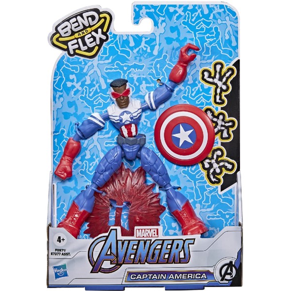 Hasbro Marvel Avengers Bend & Flex Φιγούρα Δράσης 15εκ. - Captain America Falcon