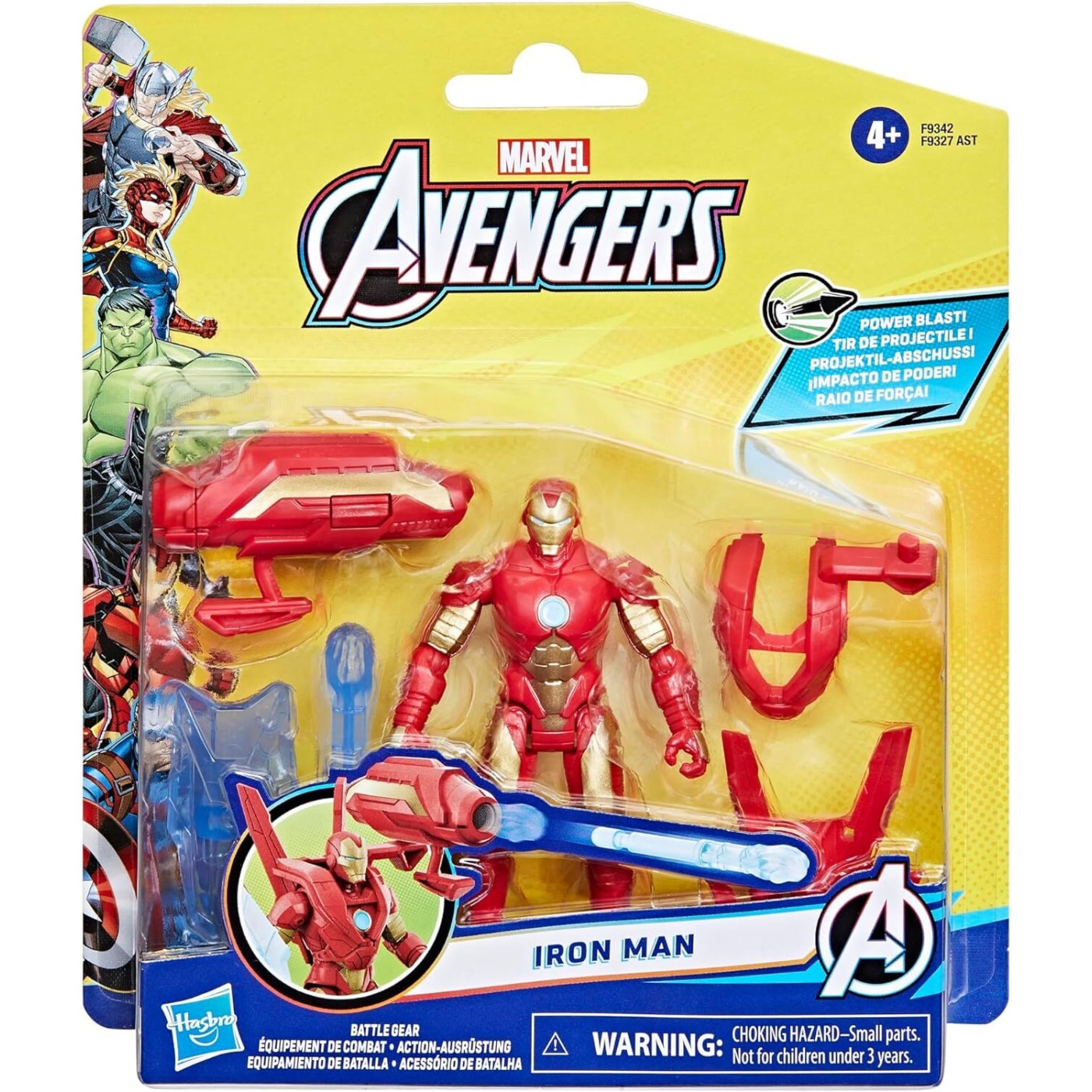 Hasbro Marvel Avengers Epic Hero Series Battle Gear Iron Man 10cm (F9327/F9342)