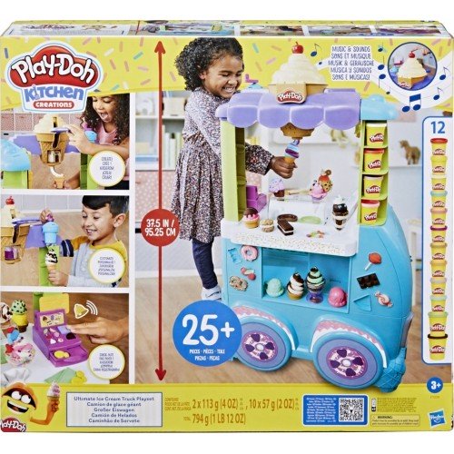 Hasbro Play-Doh Kitchen Creations Ultimate Ice Cream Truck Όχημα Παγωτού (F1039)