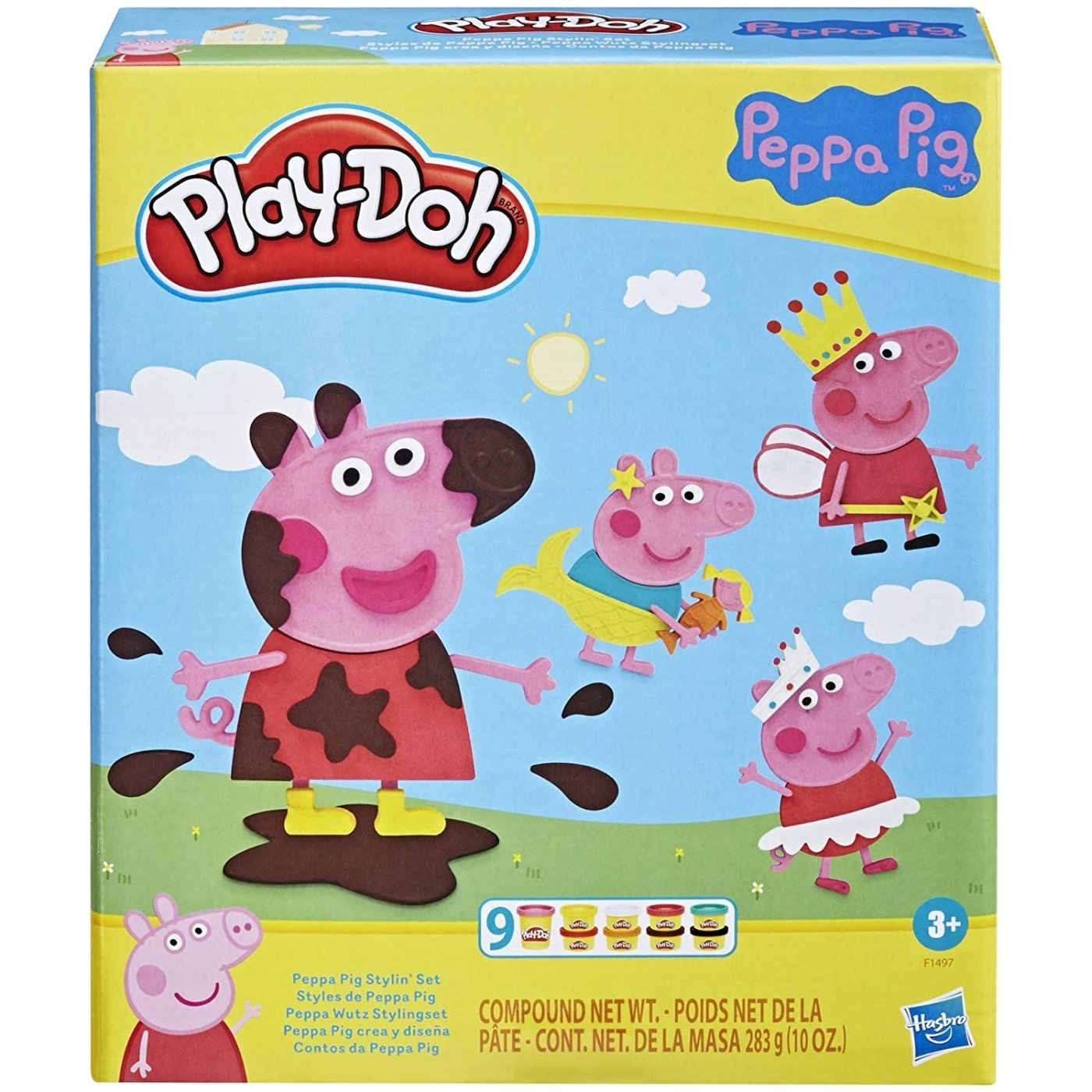 Hasbro Play-Doh Peppa Pig Σετ Με 9 Δοχεία Και 11 Αξεσουάρ (F1497)