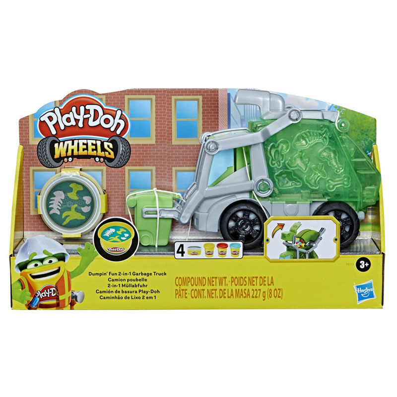 Hasbro Play-Doh Wheels 2-In-1 Garbage Truck (F5173)