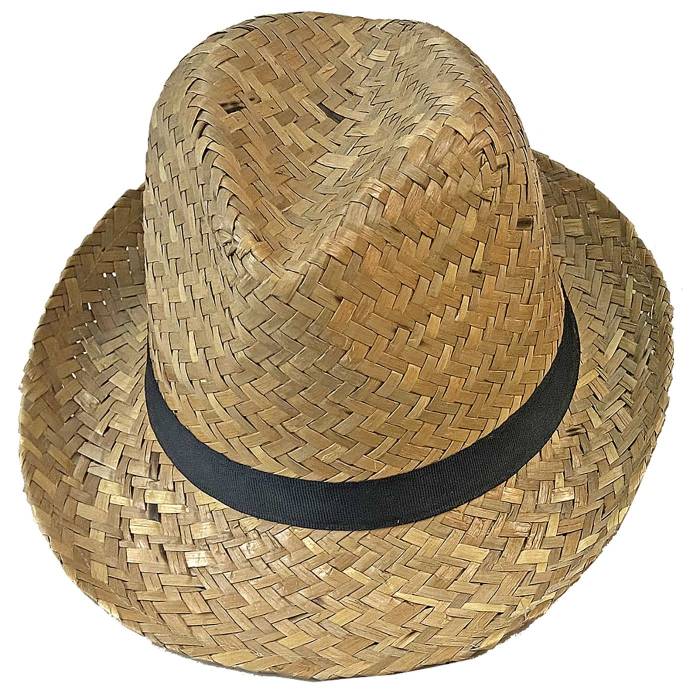 Καπέλο Καβουράκι Ψάθινο Ενηλίκων Μαύρο 31x29cm (42-2119-ΜΑΥΡΟ)