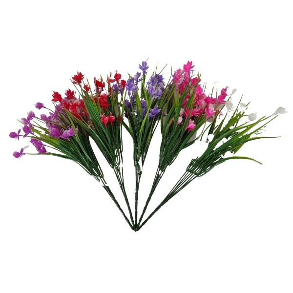 Κλαδί Διακοσμητικό Λουλούδια 35cm Διάφορα Χρώματα