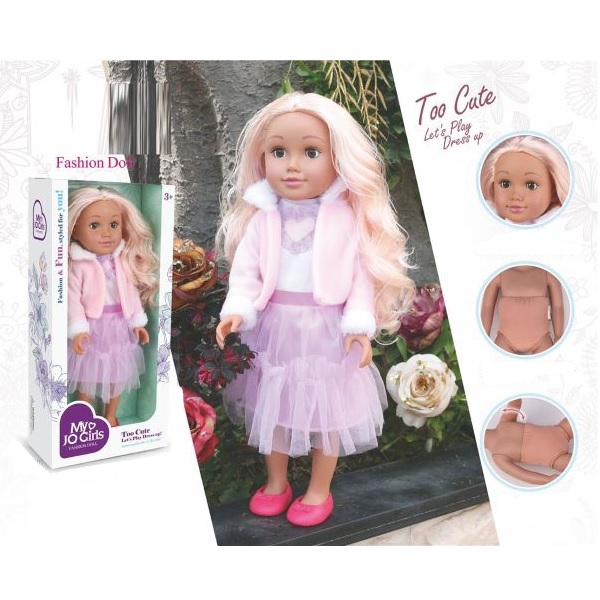 Κούκλα Grace 46cm Με Ροζ Μαλλιά 24x12x50cm
