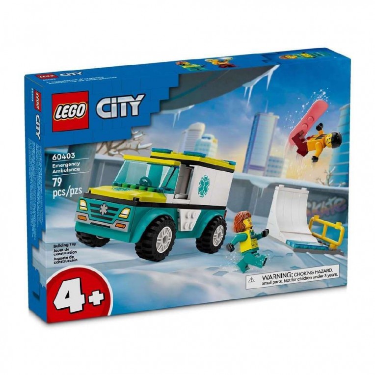 Lego City Emergency Ambulance and Snowboarder (60403)