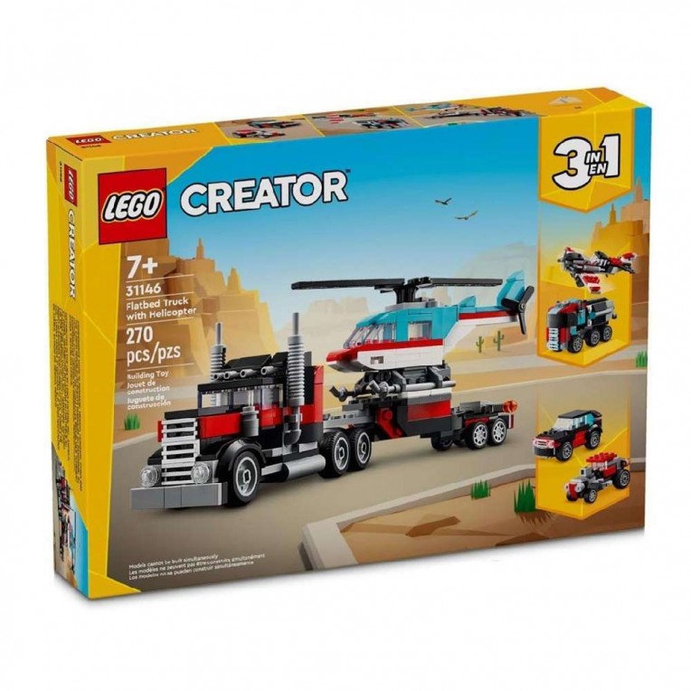 Lego Creator Flatbed Truck with Helicopter (31146)