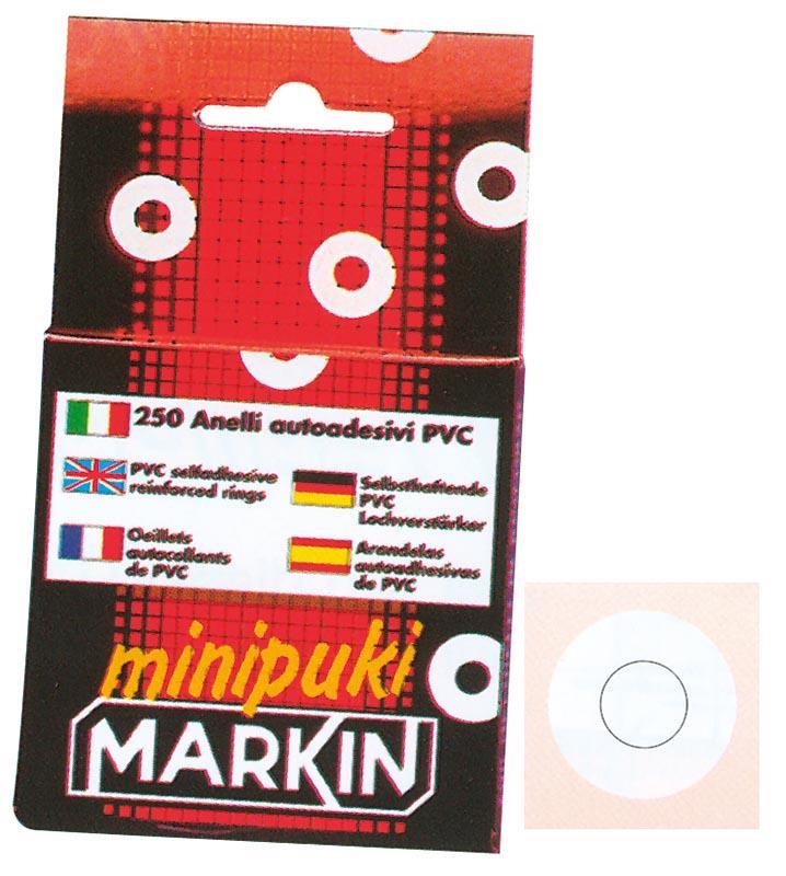 Markin Αυτοκόλλητα Δαχτυλίδια Pvc Διάφανα Ø6mm 500τμχ