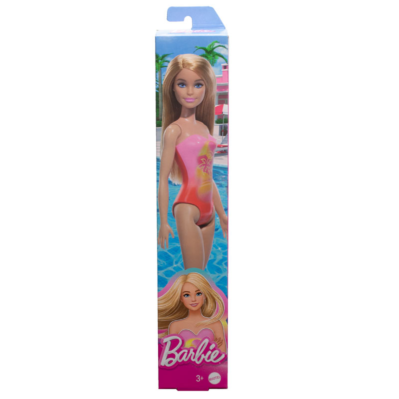 Mattel Barbie Beach Κούκλα Με Ροζ Μαγιό (DWJ99/HPV19)