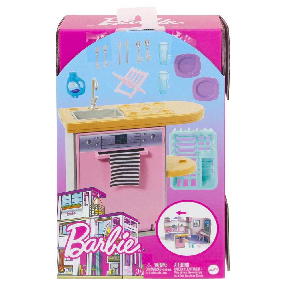 Mattel Barbie Έπιπλα Dishwasher (HJV32/HJV34)