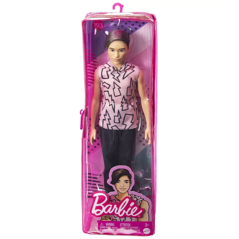 Mattel Barbie Ken Fashionistas Καστανός Με Ροζ Μπλούζα 193 (DWK44/HBV27)