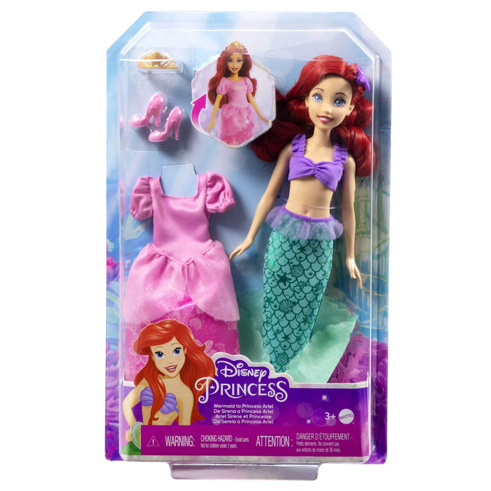 Mattel Disney Princess Κούκλα Ariel Που Μεταφορφώνεται (HMG49)