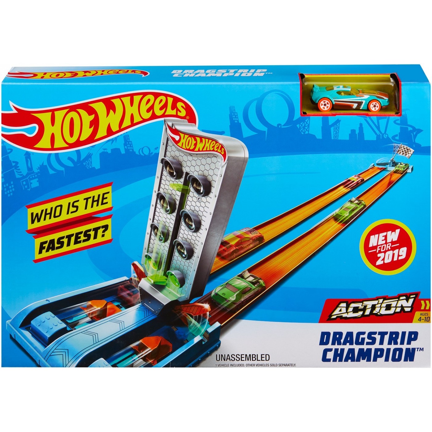Mattel Hot Wheels Αγωνιστική Πίστα Dragstrip Champion (GBF81/GBF82)