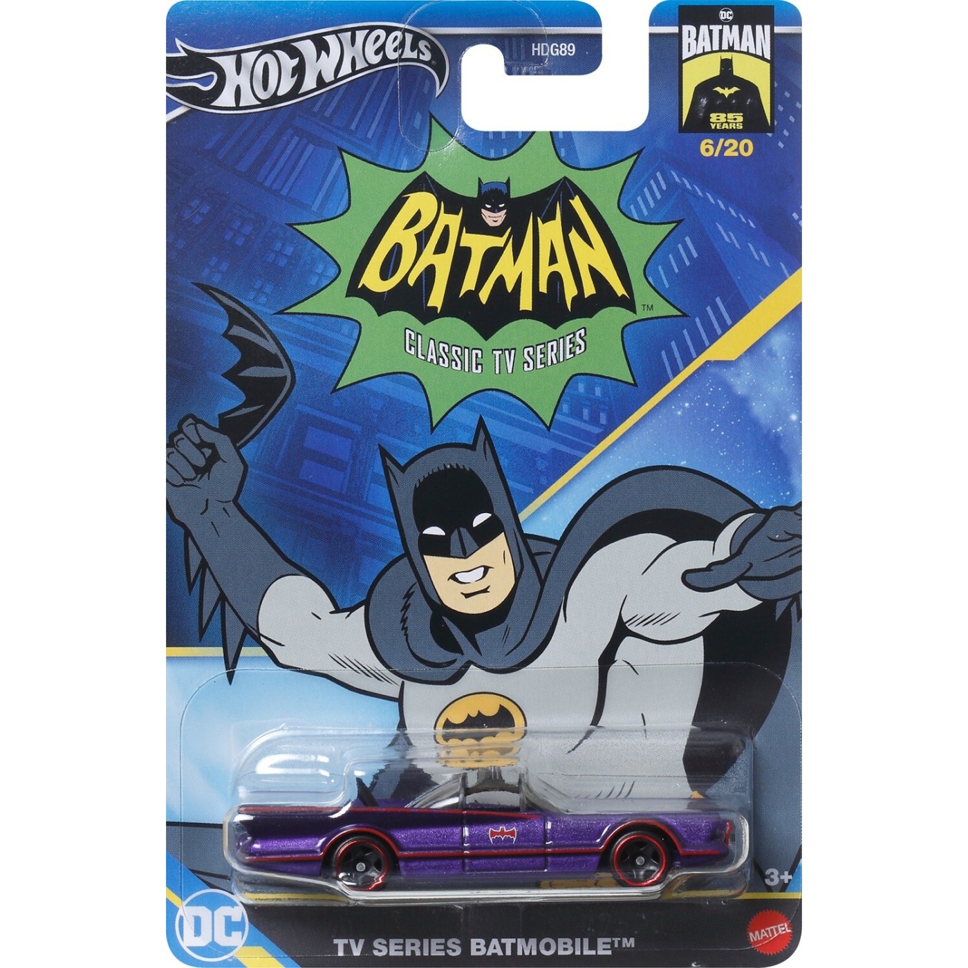 Mattel Hot Wheels Batman TV Series Batmobile (HDG89/HRW21)
