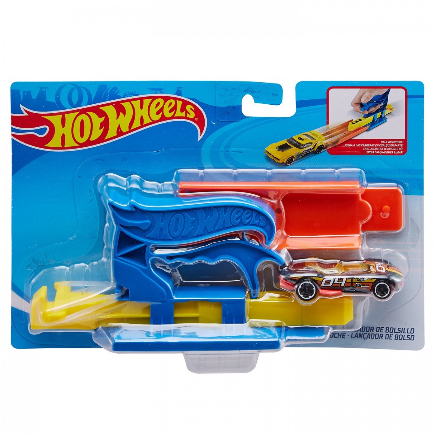 Mattel Hot Wheels Εκτοξευτης Μπλε Με Αυτοκινητάκι (FTH84/FVM08)