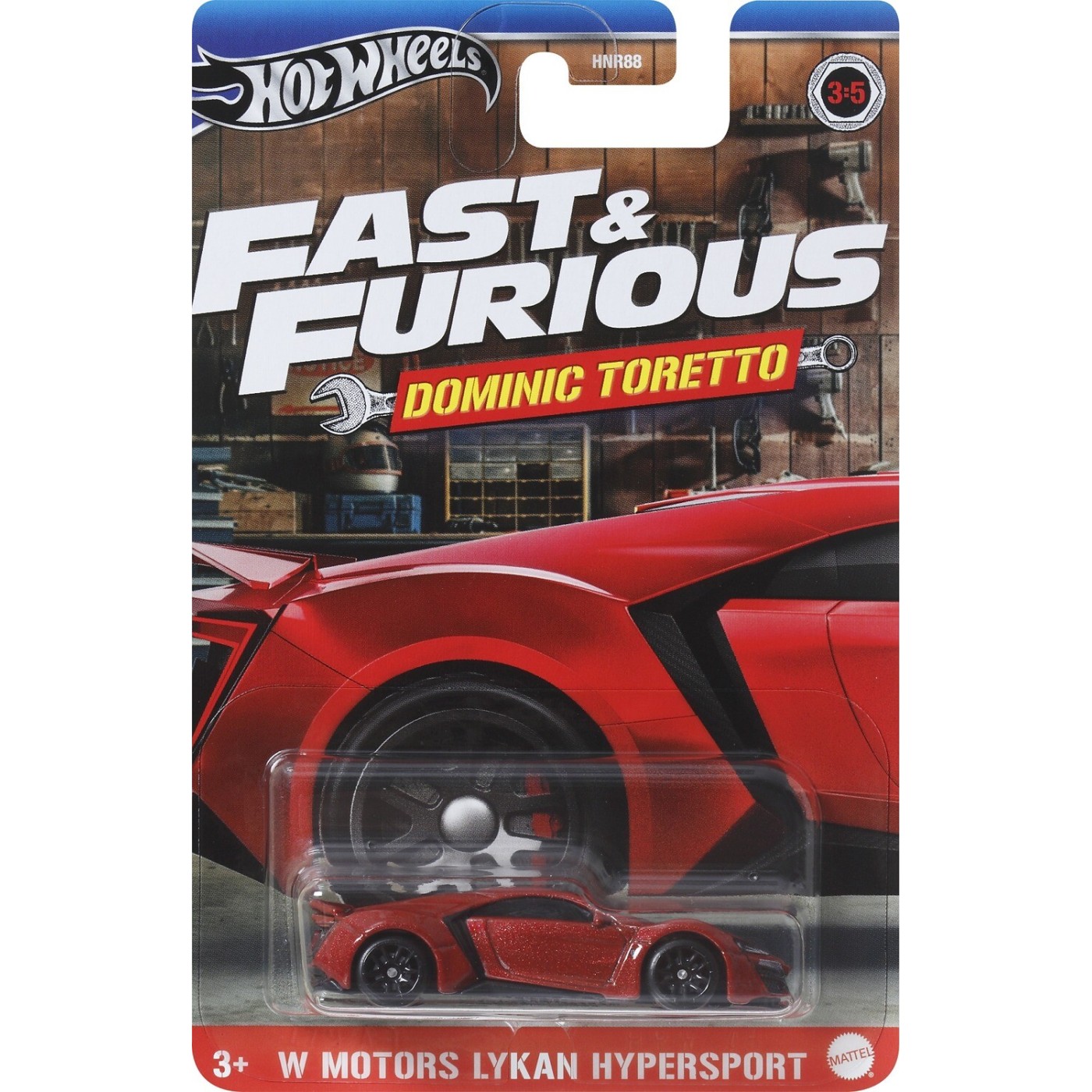 Mattel Hot Wheels Fast and Furious Dominic Toretto W Motors Lykan Hypersport (HNR88/HRW48)