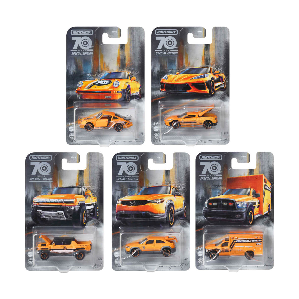 Mattel MatchBox Επετειακά Αυτοκινητάκια Με Κινούμενα Μέρη Σε Διάφορα Σχέδια (HMV12)