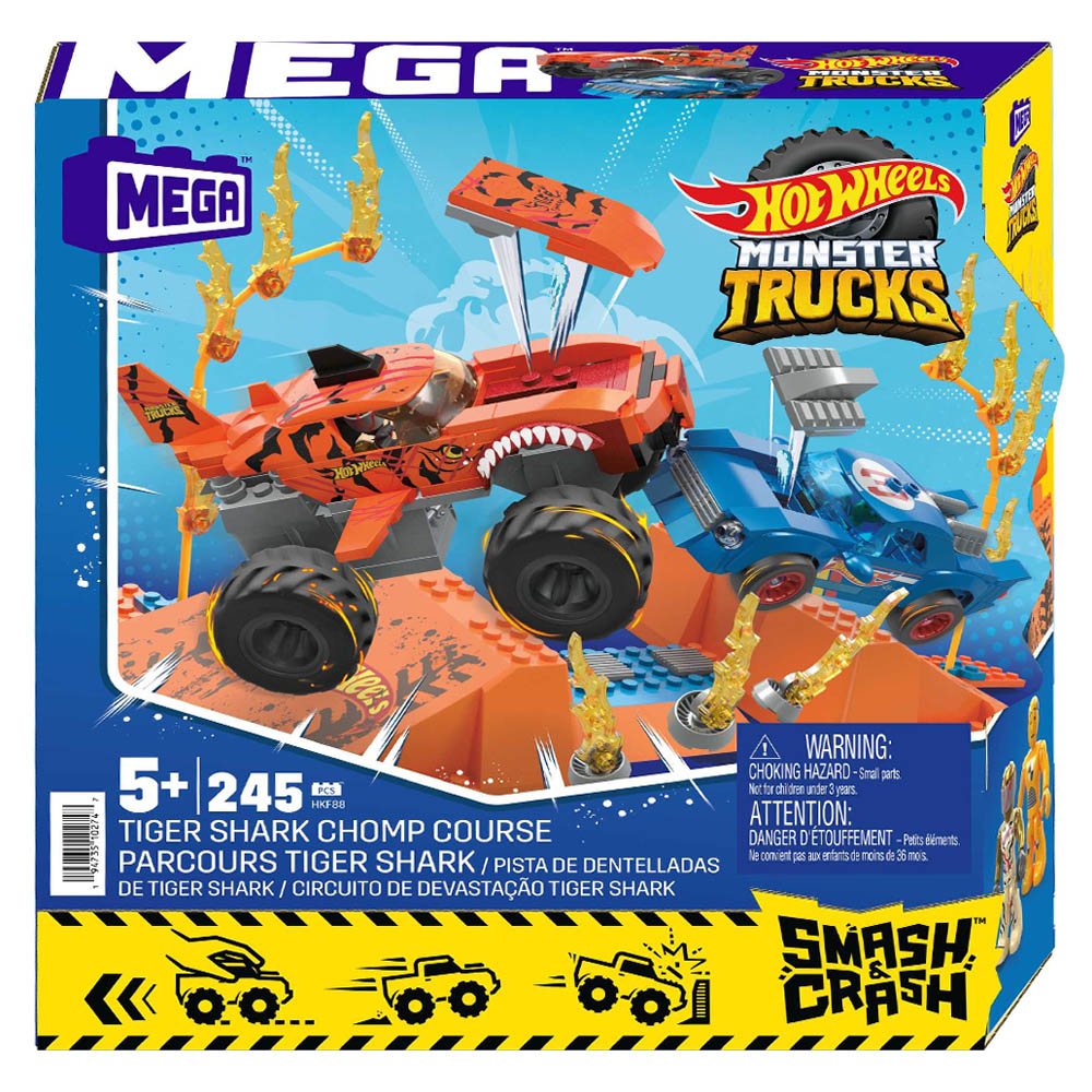 Mattel MEGA Hot Wheels Smash n Crash Tiger Shark (HKF88)