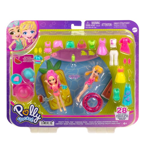Mattel Polly Pocket Κούκλες Με Σετ Μόδας Fruity Pool Fun Fashion Pack (HNF51/HKV95)