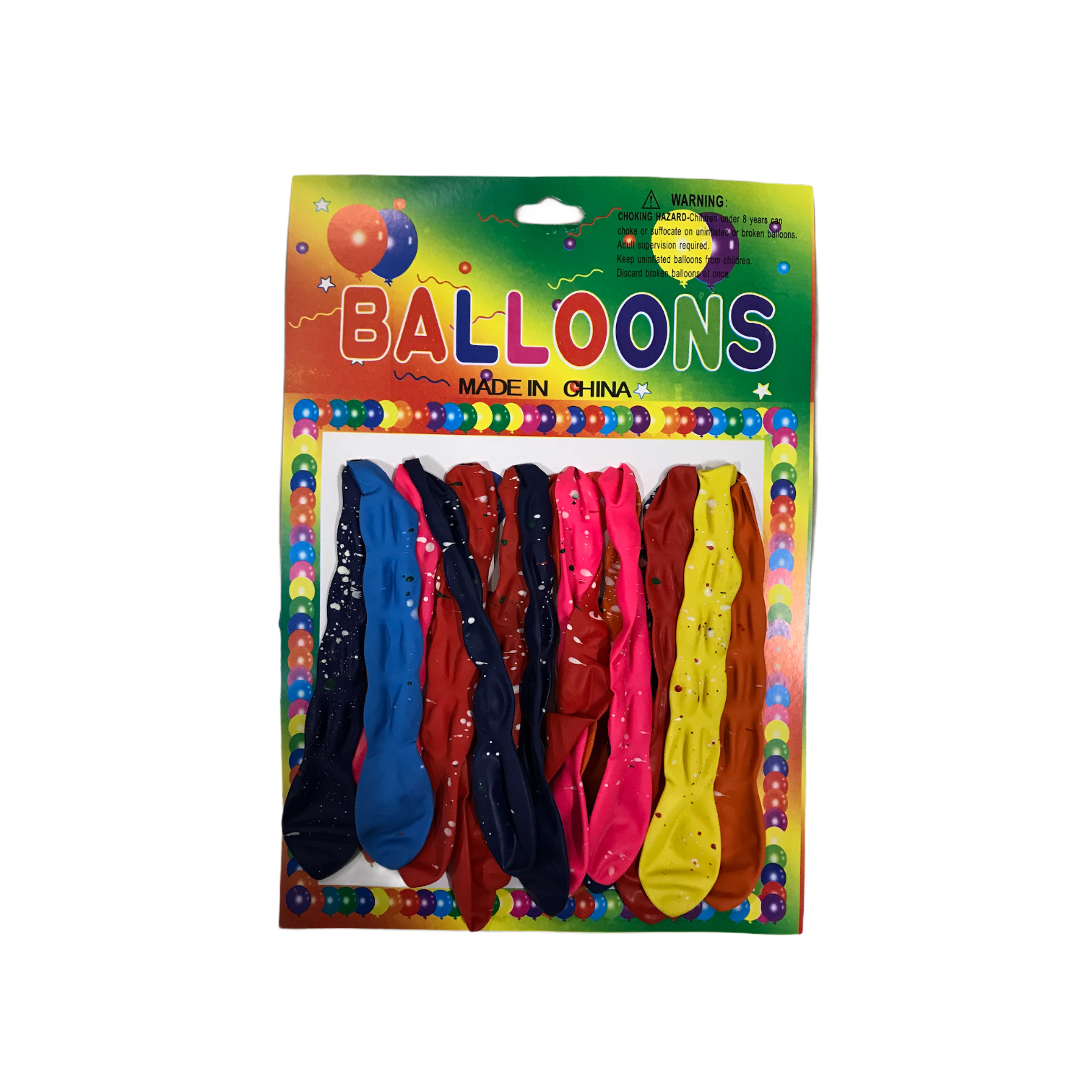 Μπαλόνια Μακρόστενα Διάφορα Χρώματα 16 τμχ