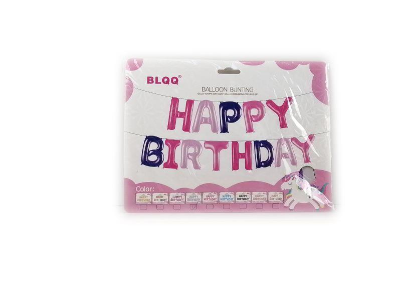 Μπαλόνια Πάρτυ Χρωματιστά Happy Birthday 40cm - 13τμχ 23x16,5x0,5cm