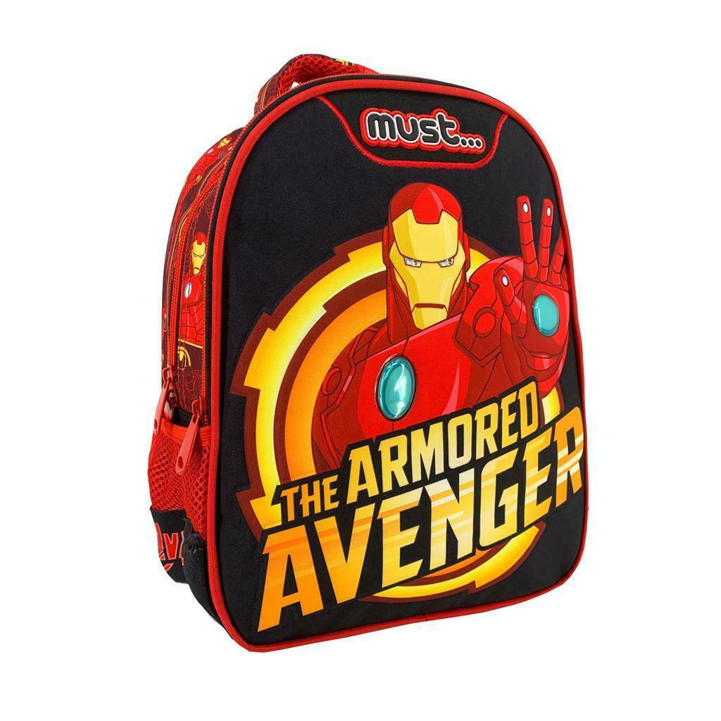 Must Iron Man Σχολική Τσάντα Πλάτης Νηπιαγωγείου Πολύχρωμη Μ27 x Π10 x Υ31cm (000500985)