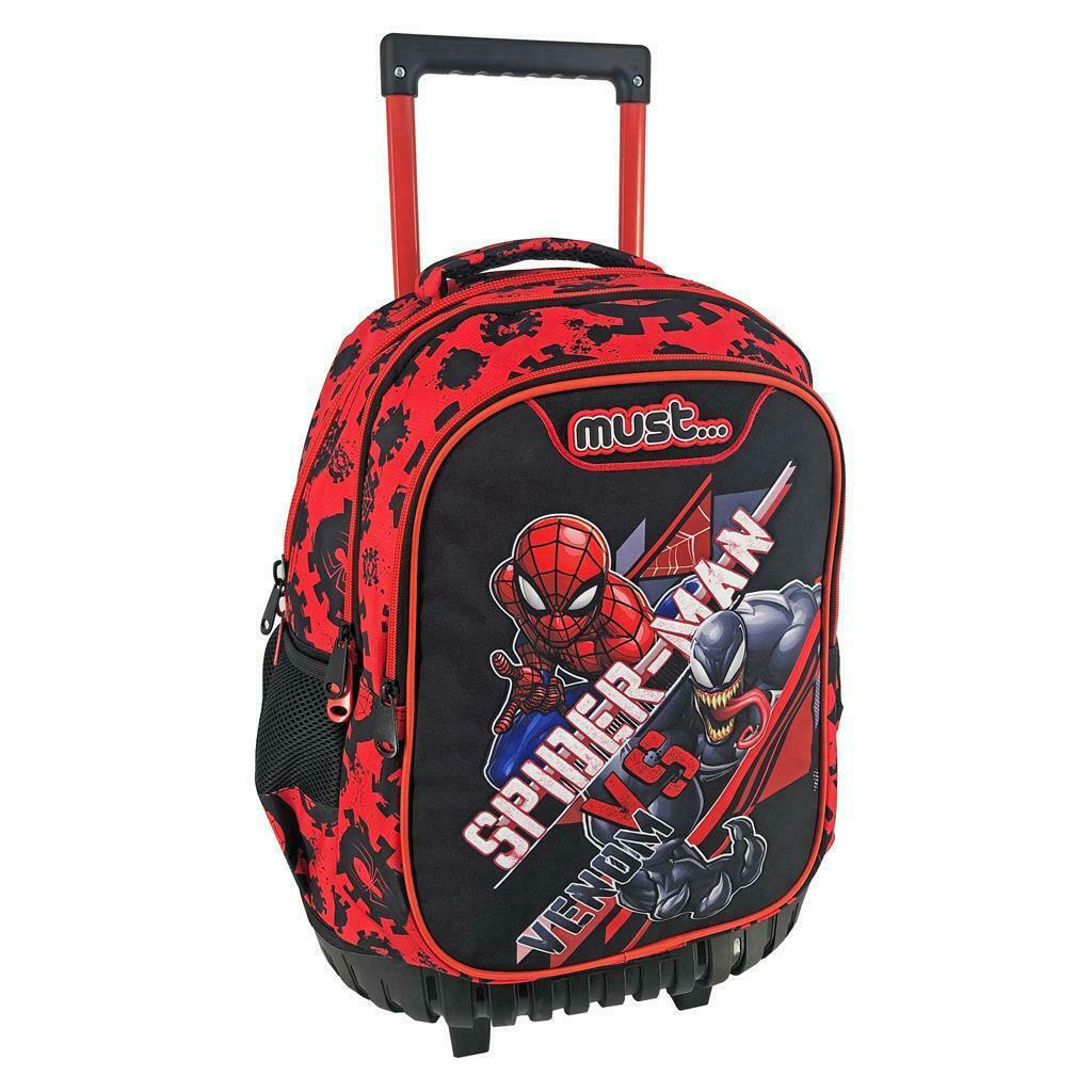 Must Spiderman Σχολική Τσάντα Τρόλεϊ Δημοτικού Πολύχρωμη Μ34 x Π20 x Υ45cm (000506017)