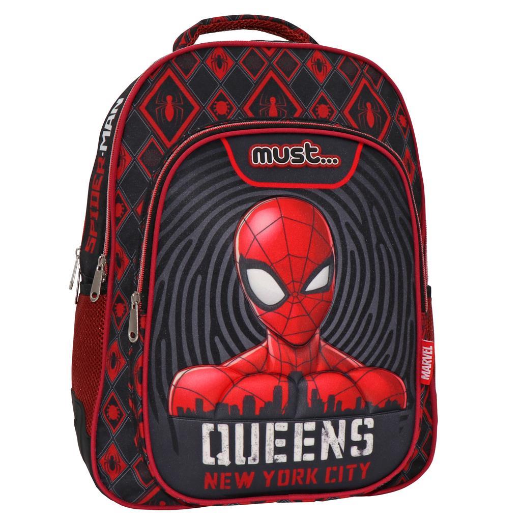 Must Σχολική Τσάντα Πλάτης Δημοτικού Spiderman Queens New York City 3 Θήκες (000508107)