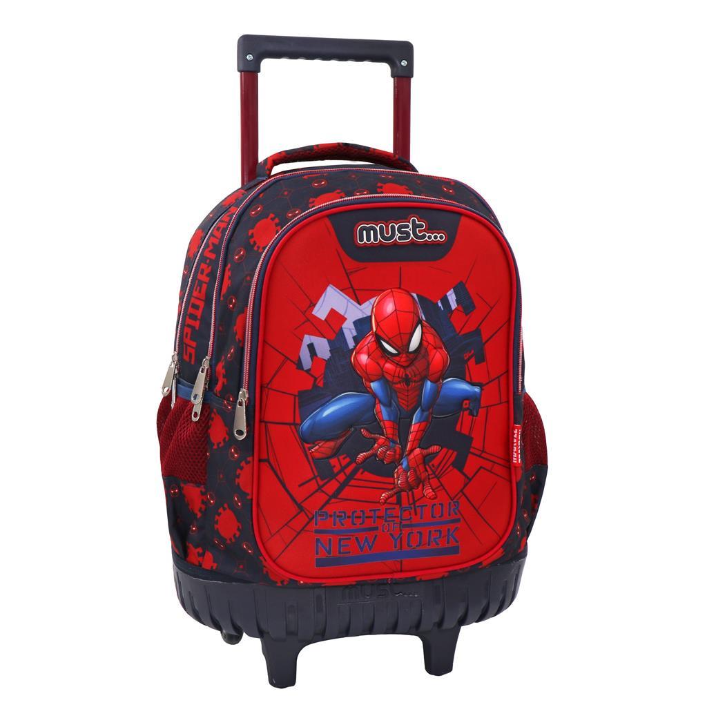 Must Σχολική Τσάντα Τρόλεϊ Δημοτικού Spiderman Protector of New York 3 Θήκες (000508119)