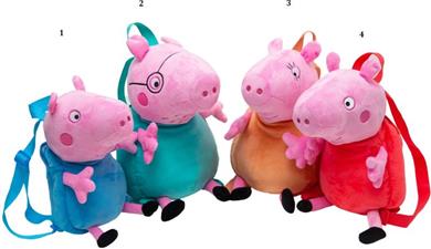 Peppa Pig Λούτρινο Backpack-4 Σχέδια (Pp007000)