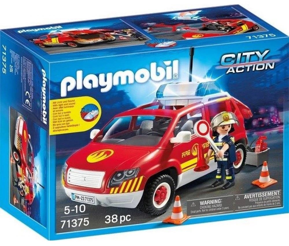 Playmobil City Action Οχημα Αρχιπύραρχου Με Φάρο Και Σειρήνα (71375)