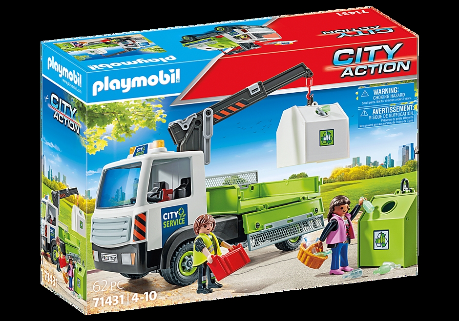 Playmobil City Action Όχημα περισυλλογής κάδων ανακύκλωσης γυαλιού (71431)