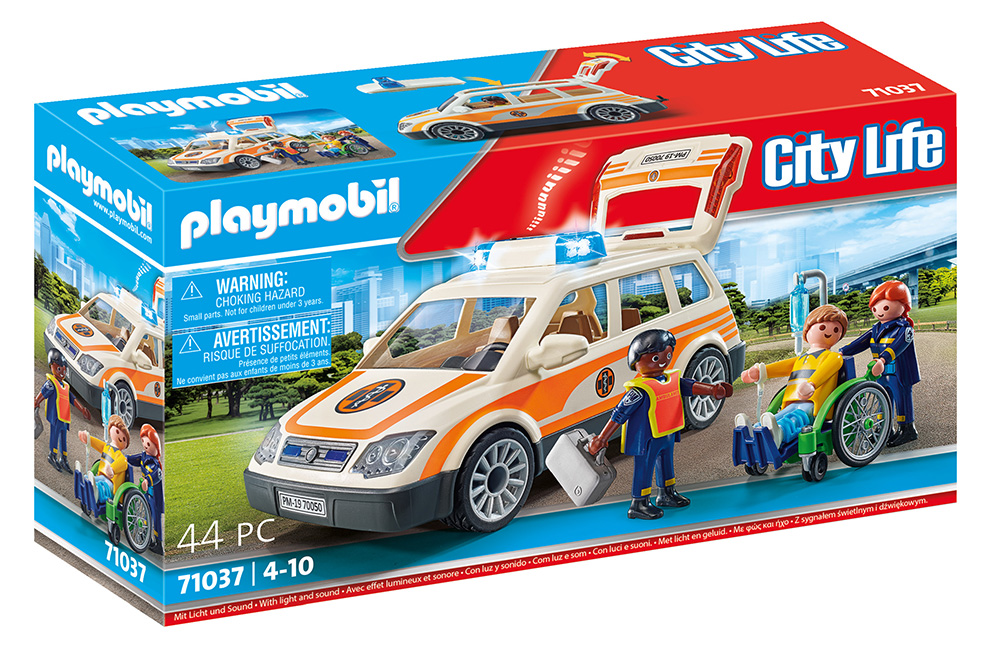Playmobil City Life Όχημα Πρώτων Βοηθειών με διασώστες (71037)