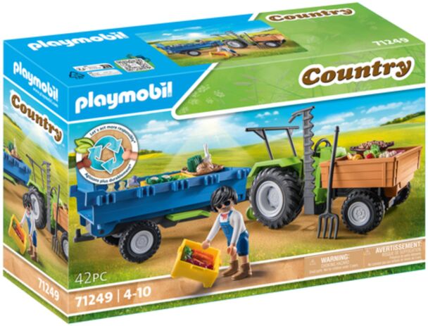 Playmobil Country Αγροτικό Τρακτέρ Με Καρότσα (71249)