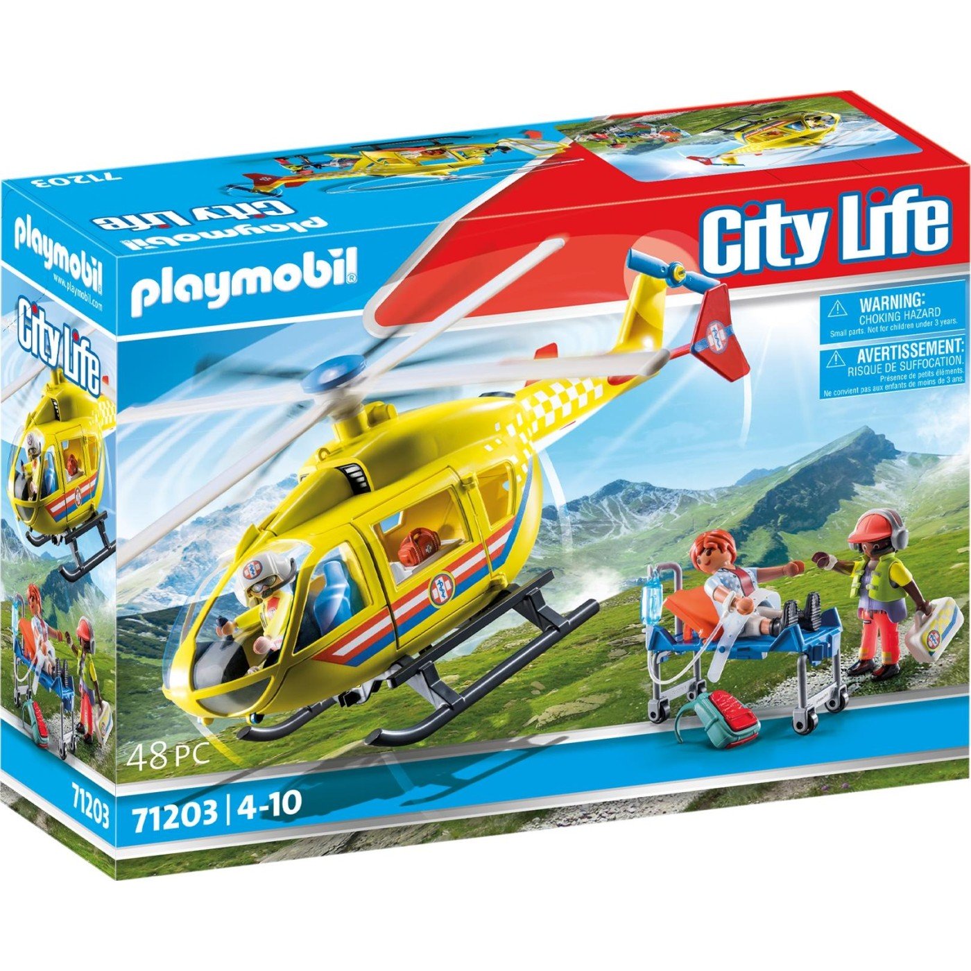 Playmobil Ελικόπτερο Πρώτων Βοηθειών (71203)