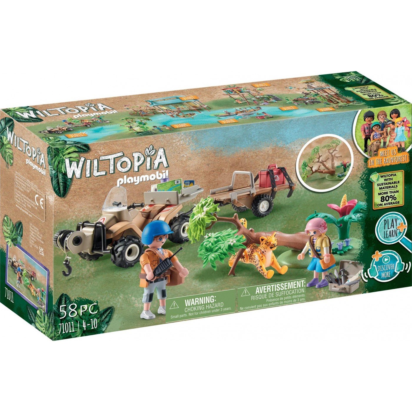 Playmobil Wiltopia - Φροντιστές Ζώων Με Εξερευνητικό Όχημα (71011)