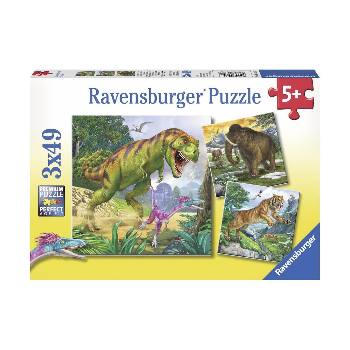 Ravensburger Puzzle Δεινόσαυροι 3X49 τμχ. [05-09358]