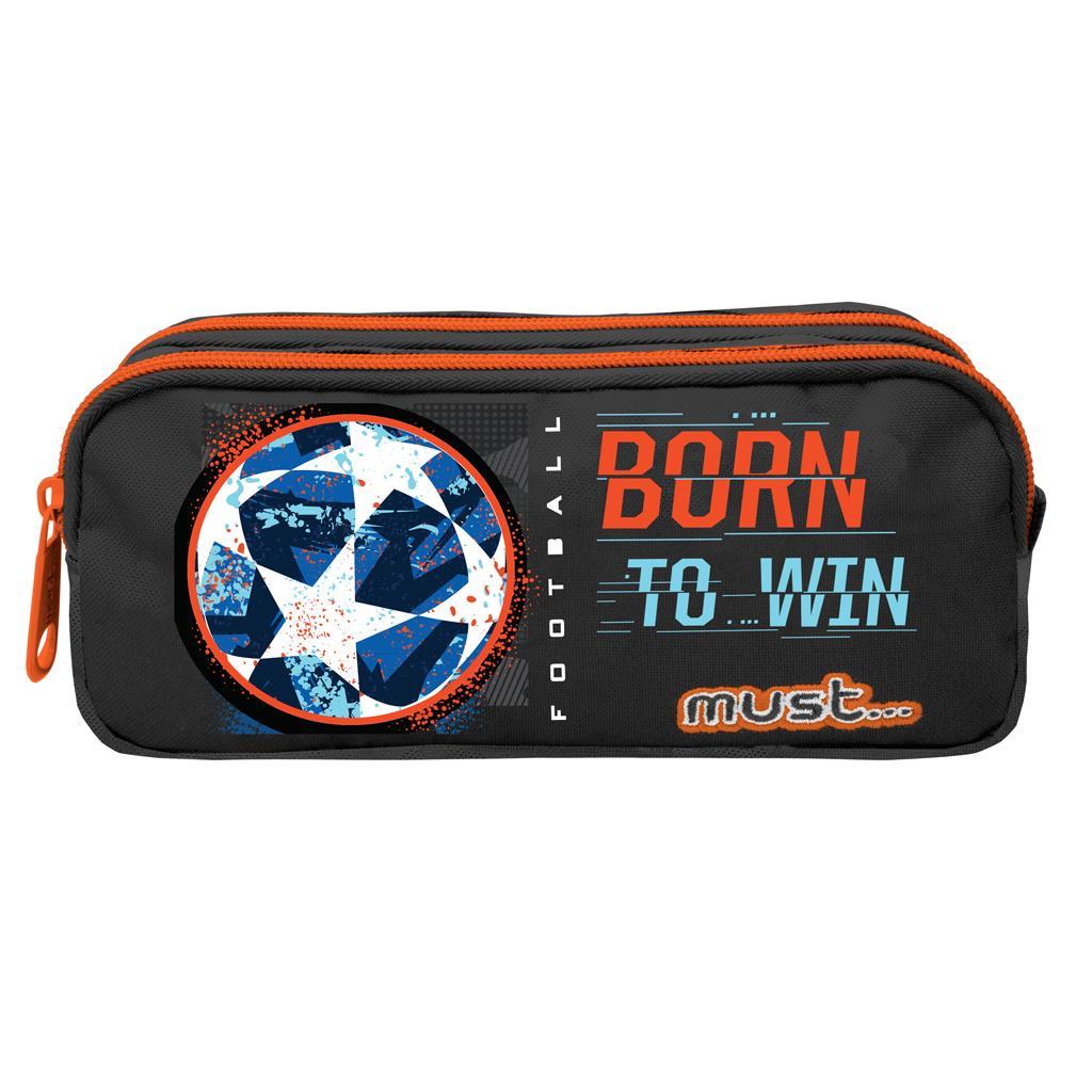 Σχολική Κασετίνα Βαρελάκι Must Football Born To Win 2 Θήκες (000584985)