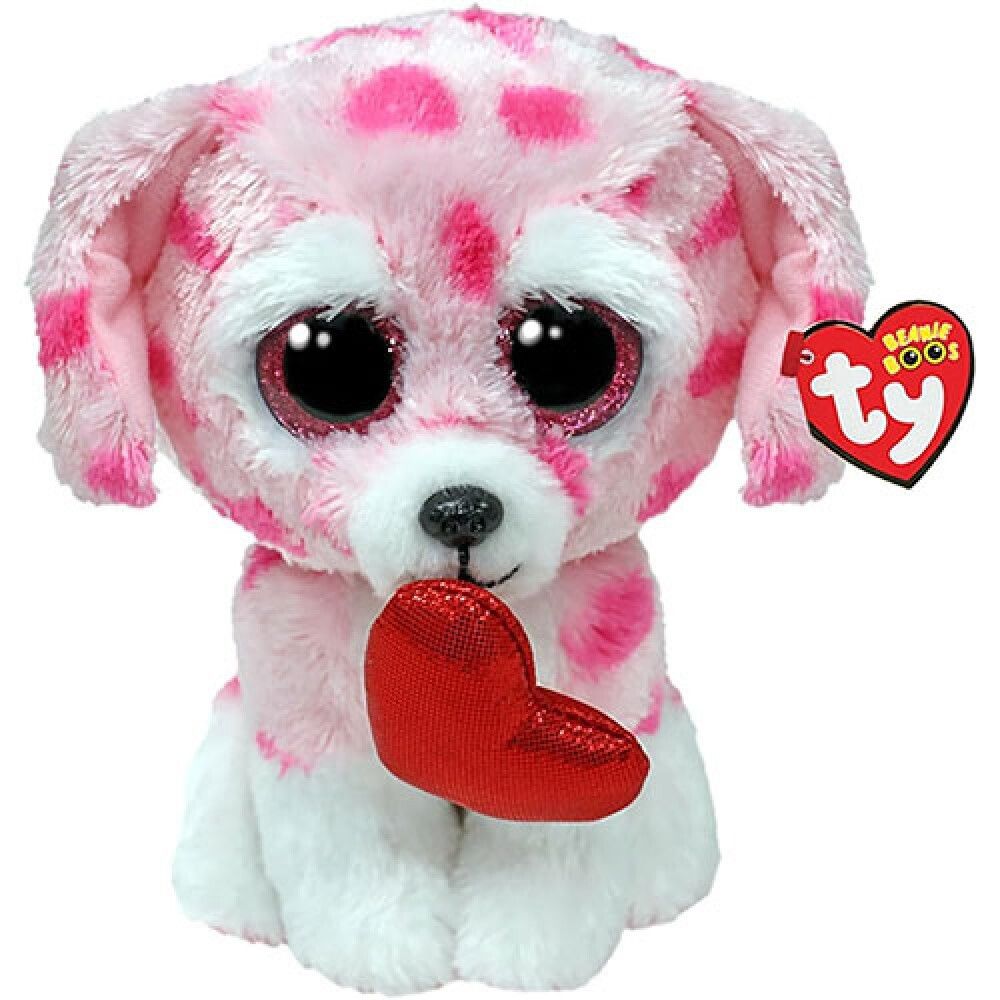 TY Beanie Boos Rory Σκύλος Με Καρδιά Ροζ 15 εκ (1607-37340)